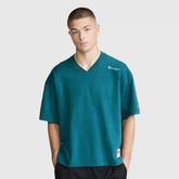 Short Sleeve Boxy T-Shirt, Embroidered Script Logo