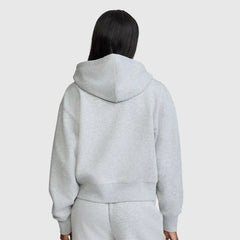 Cropped Zip-Up Hoodie