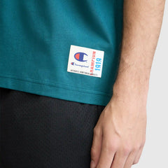 Short Sleeve Boxy T-Shirt, Embroidered Script Logo