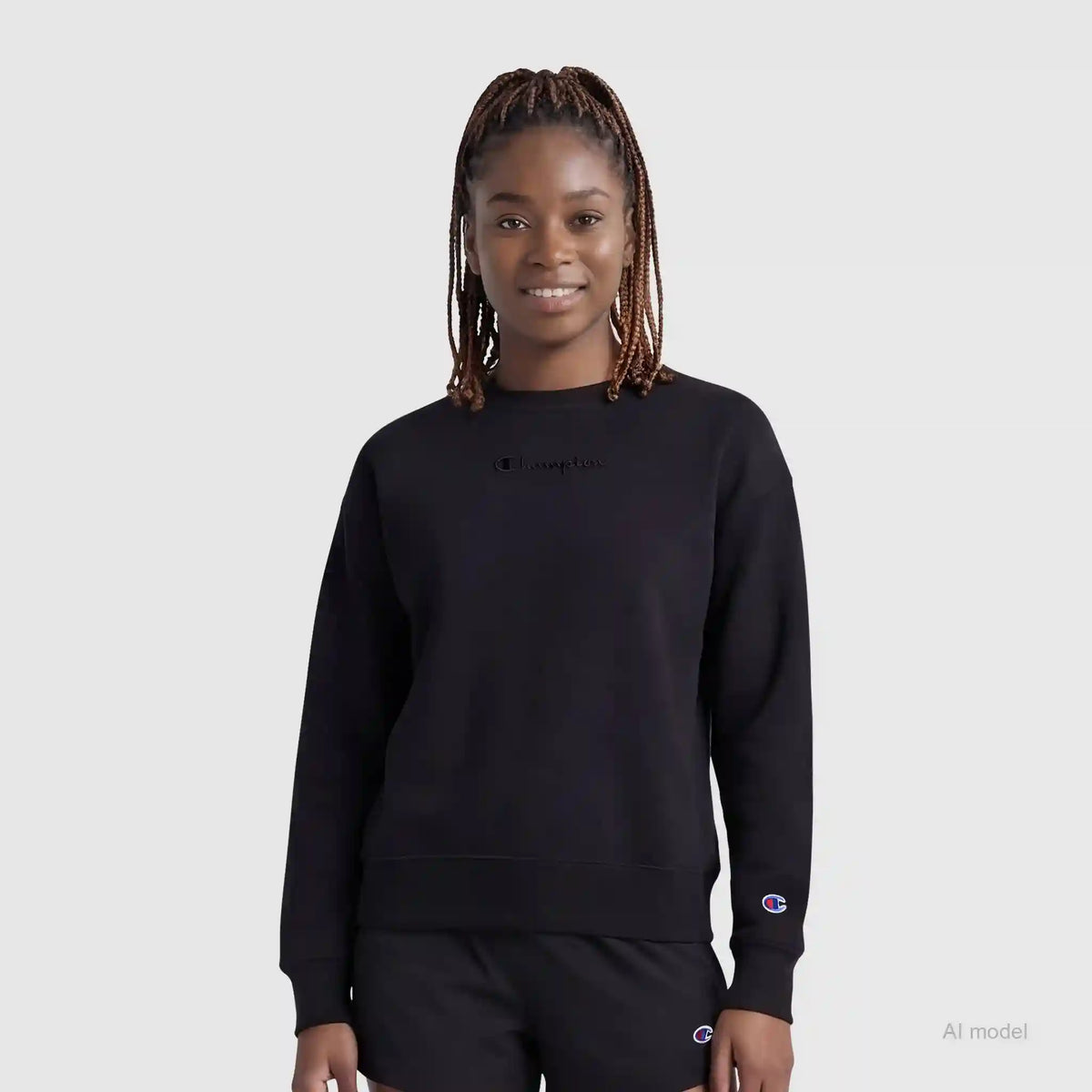 Powerblend Crewneck Sweatshirt, Embroidered Script Logo