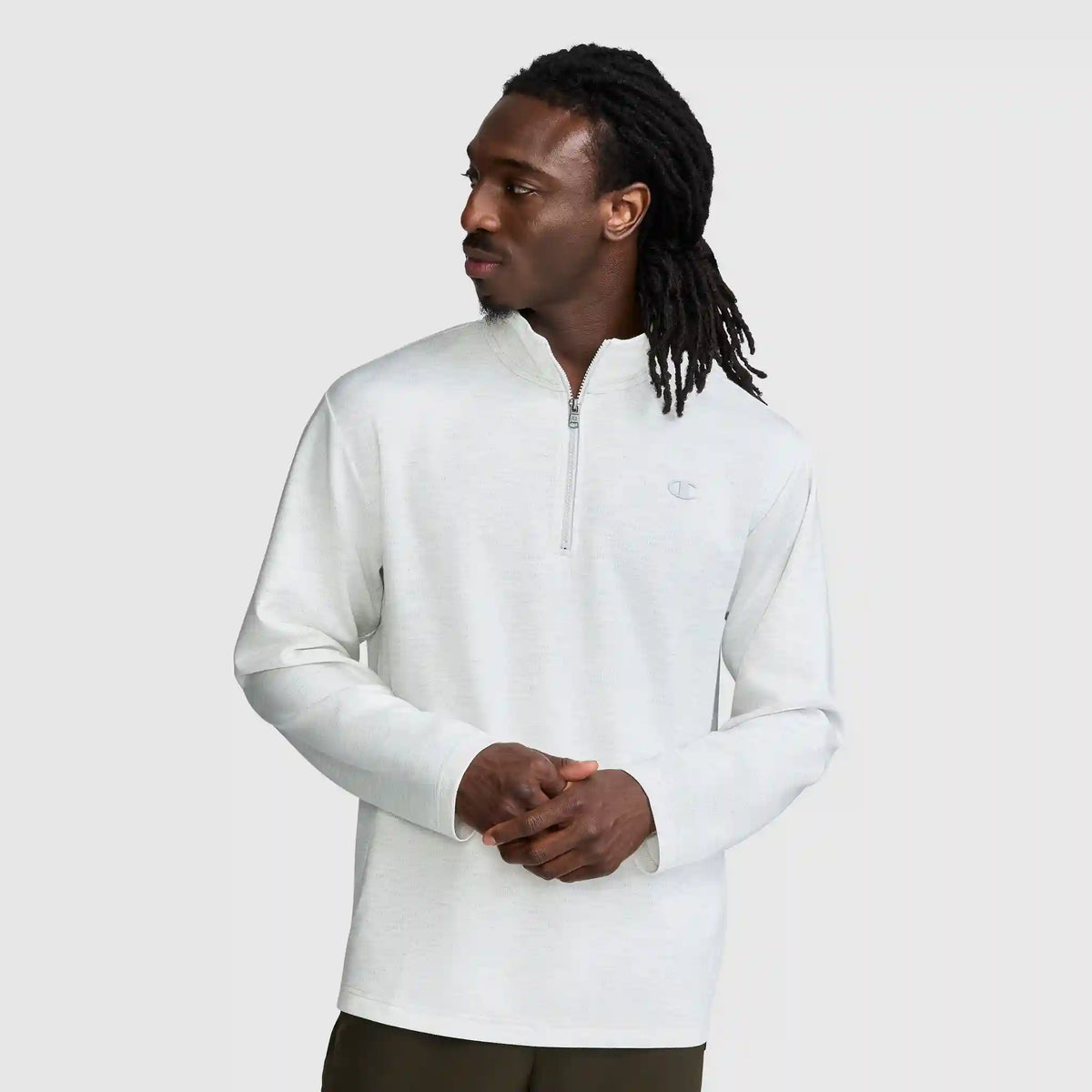 Sport Long Sleeve 1/4 Zip Mockneck, C Logo