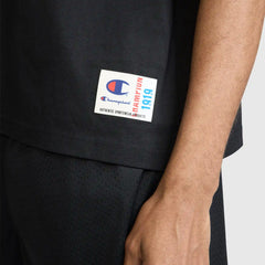 Short Sleeve Boxy T-Shirt, Embroidered Script Logo