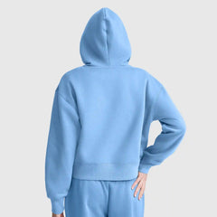Cropped Zip-Up Hoodie