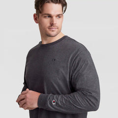 Classic Long Sleeve T-Shirt, Embroidered C Logo - Big & Tall