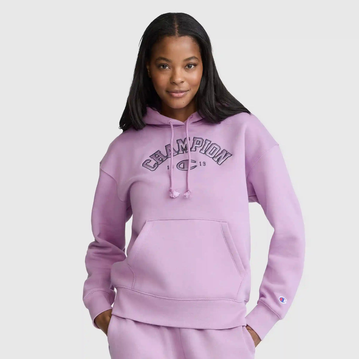 Fleece Hoodie, Satin Applique