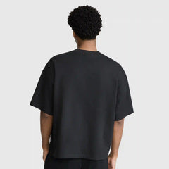 Short Sleeve Boxy T-Shirt, Embroidered Script Logo