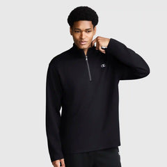 Sport Long Sleeve 1/4 Zip Mockneck, C Logo