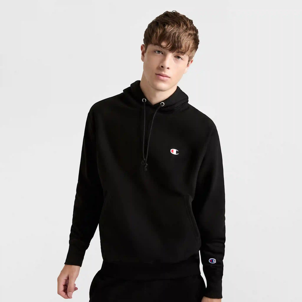 Reverse Weave Small C Hooded Sweatshirt