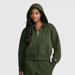Cropped Zip-Up Hoodie