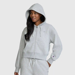 Cropped Zip-Up Hoodie