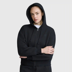Cropped Zip-Up Hoodie